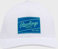 Rawlings White Performance Curved Bill Snapback Hat
