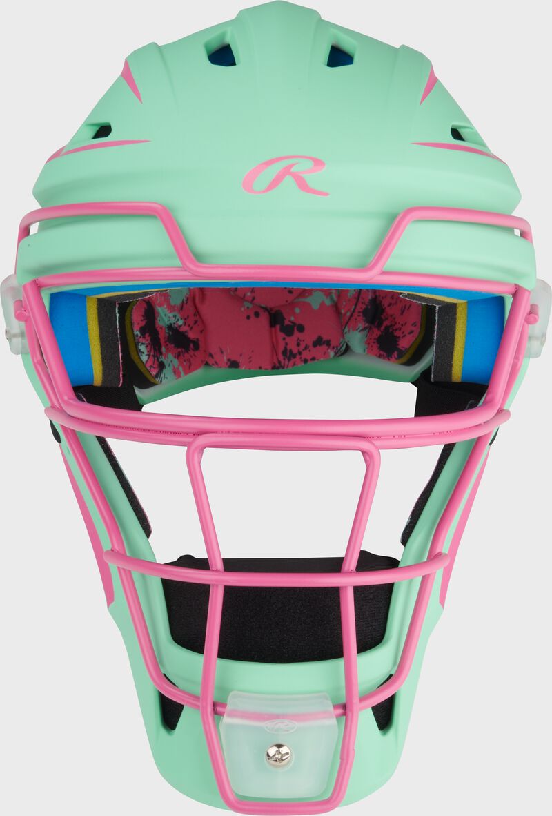 Limited Edition Mach Mint/Pink Spatter Catcher's Gear Set, Adult, Intermediate, Youth