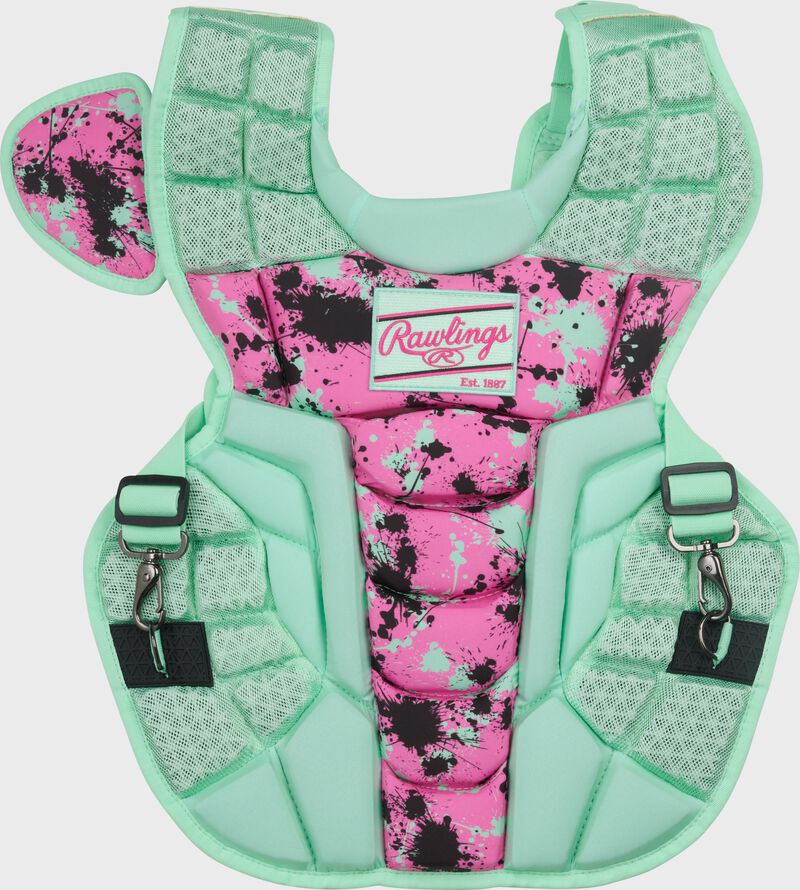 Limited Edition Mach Mint/Pink Spatter Catcher's Gear Set, Adult, Intermediate, Youth