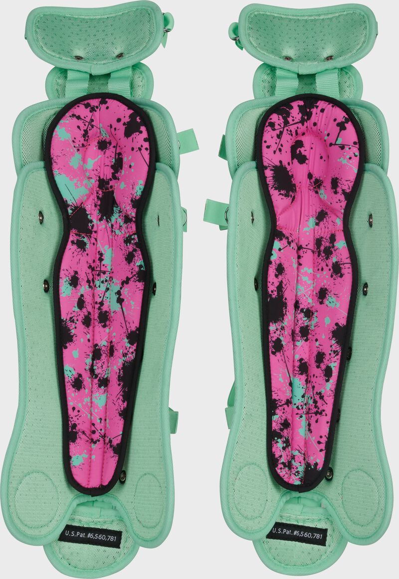 Limited Edition Mach Mint/Pink Spatter Catcher's Gear Set, Adult, Intermediate, Youth