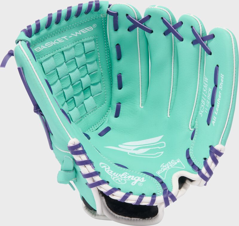 Rawlings Sure Catch Softball 11.5-inch Youth Fastpitch Softball Glove, Right Hand Throw