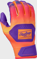Rawlings Workhorse Purple/Orange Adult Fun Burst Batting Gloves